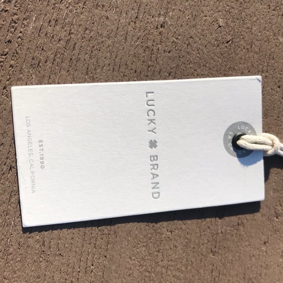 Lucky Brand Twist Top Ribbed Tank Top in Orange Coral Stripe L - Picture 15 of 16